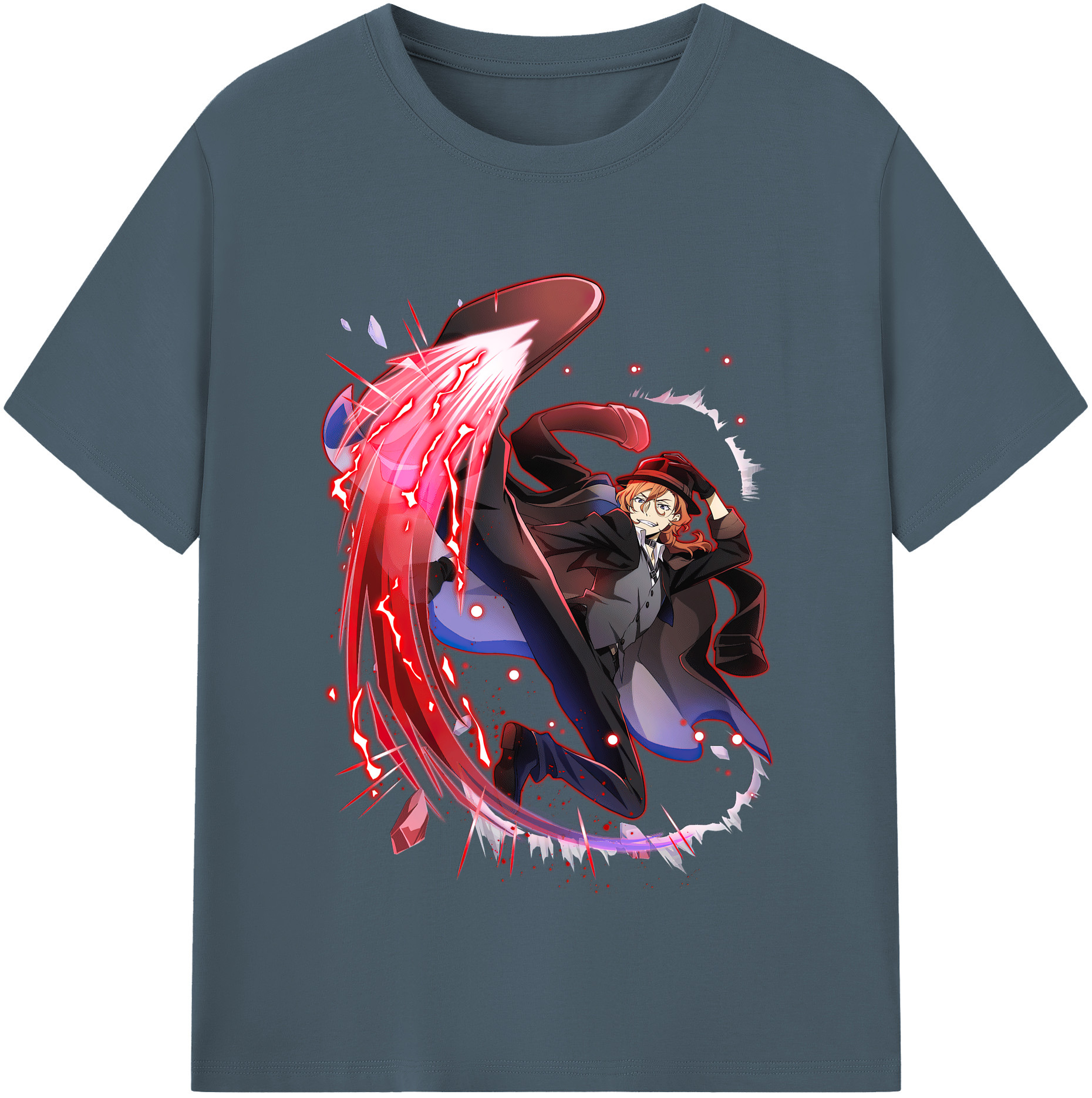 （画像用） 文豪ストレイドッグス Bungo Stray Dogs 綿100％半袖Tシャツ（フロントプリント）